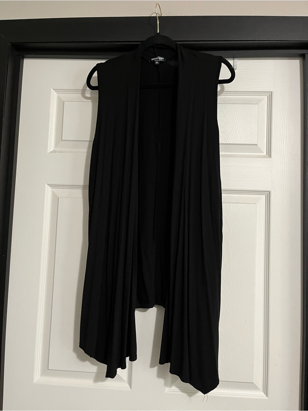 Urban Coco Black Sleeveless Open Vest SZ XXL